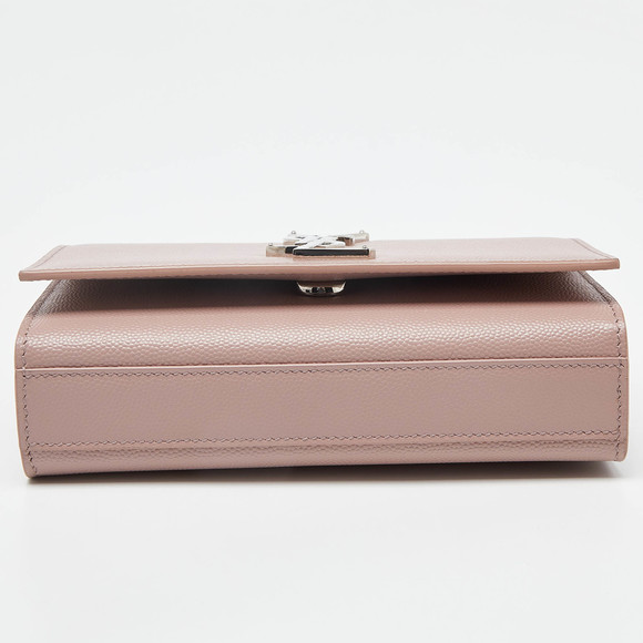 Saint Laurent Pink Leather Small Monogram Kate Wallet on Chain - Picture 8 of 8